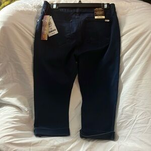 Indigo blue size 12 Jean shorts new with tags knee length dressy